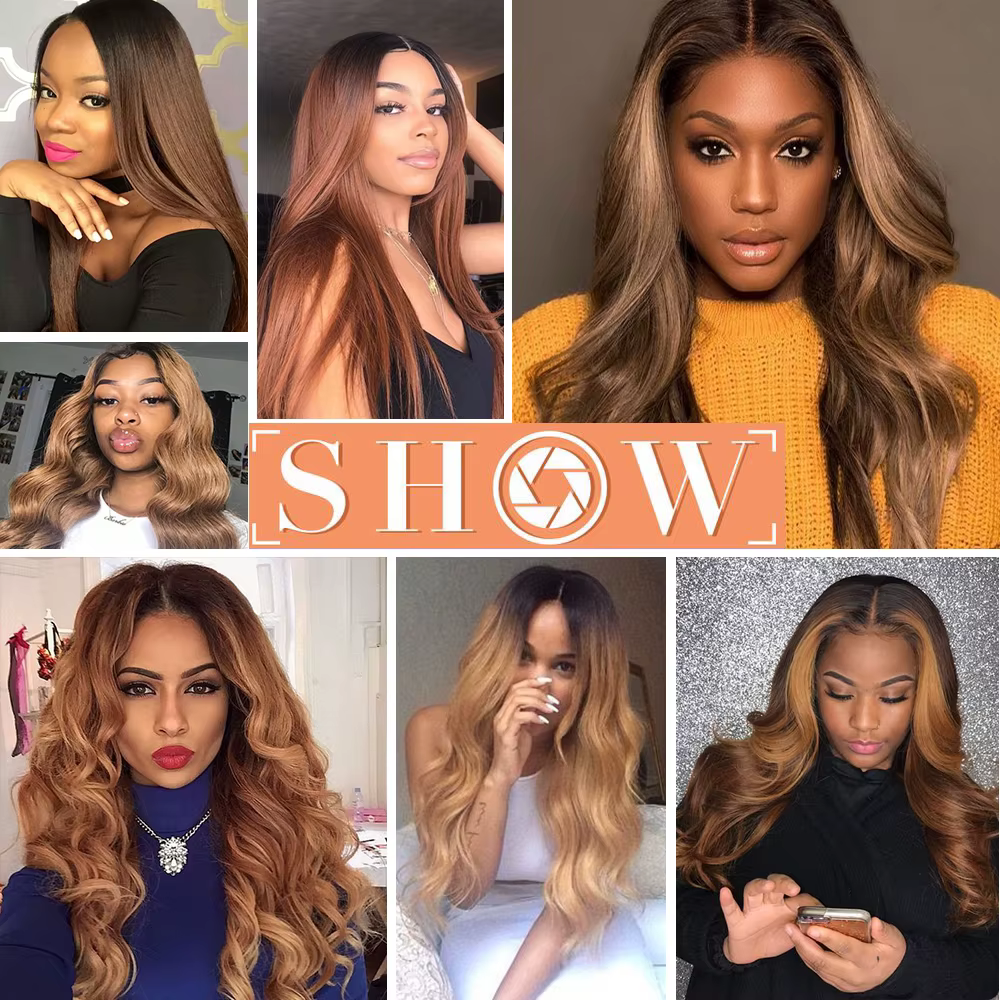 Tissage en lot brésilien naturel Body Wave avec closure, mèches de cheveux vierges 1b/4/27 1b/4/30,