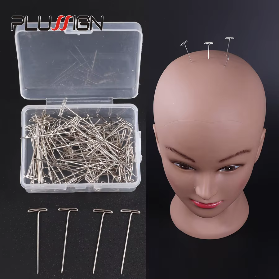Plussign – épingles en T pour perruque, 1.5 pouces, pour maintenir les perruques, extension de cheve