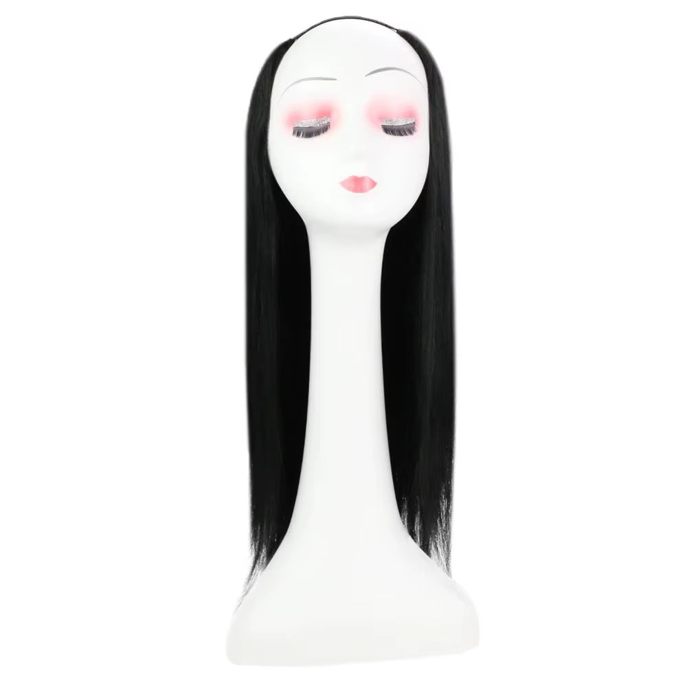 Perruque de cheveux humains Remy lisses, cheveux humains, couleur unie, demi-perruque, Clip en une s
