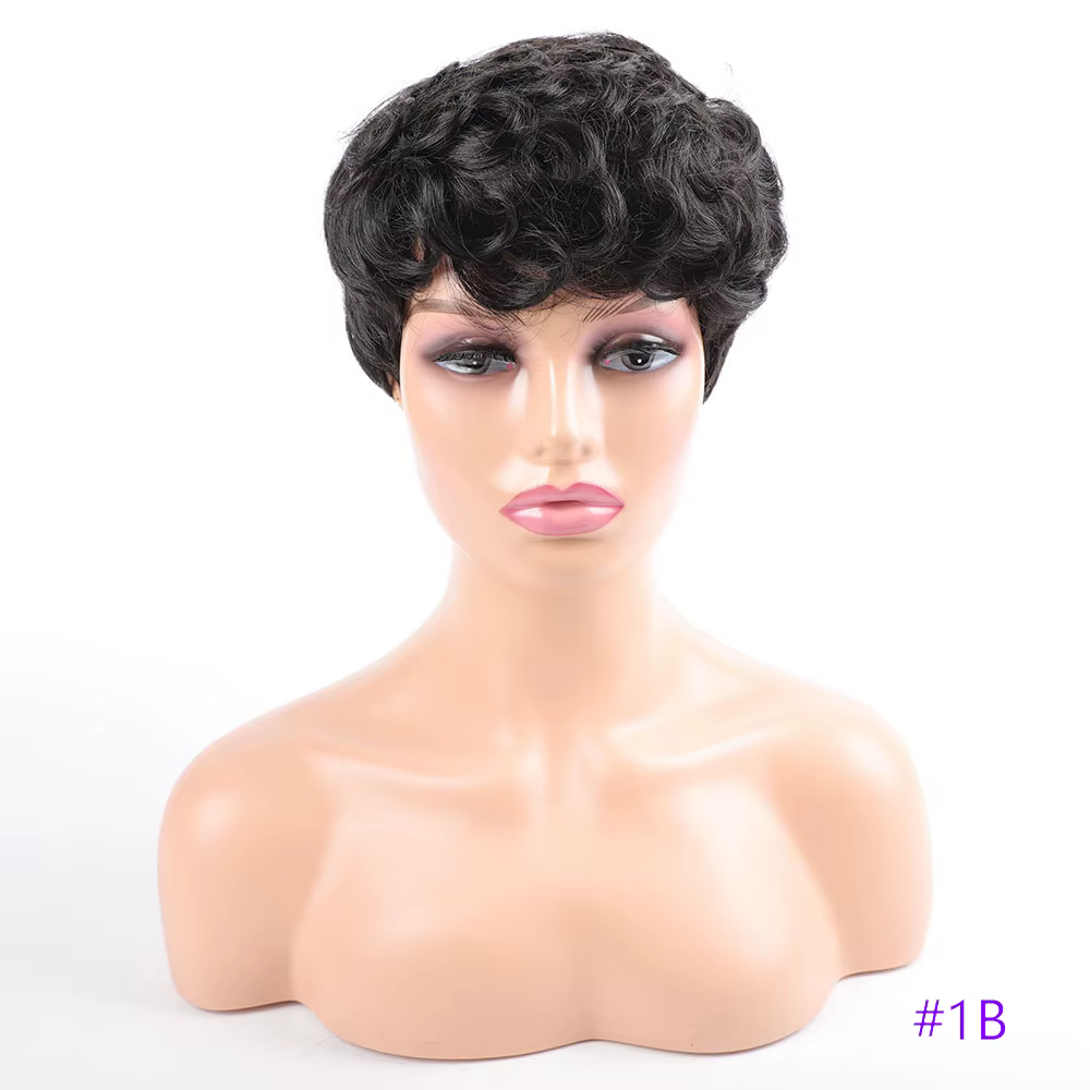Perruques courtes pour femmes cheveux bouclés coupe courte perruque synthétique de haute qualité Afr