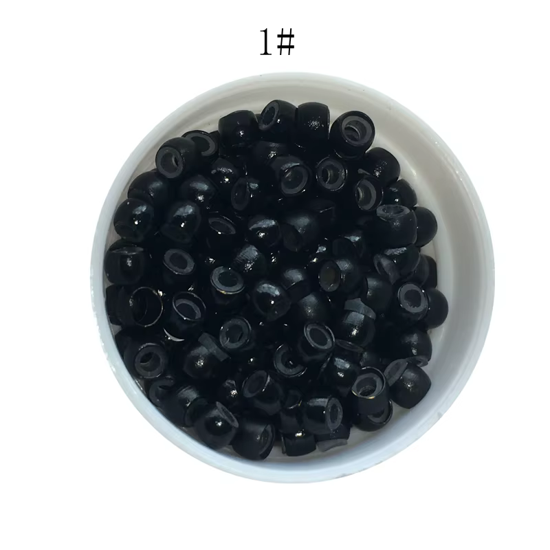 3000 pièces/lot, anneaux nano en silicone noir de 2,9 mm, micro-perles pour extensions de cheveux na
