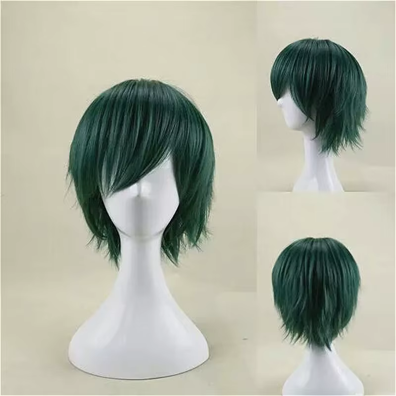 HAIRJOY – perruque de Cosplay synthétique courte et lisse, vert menthe