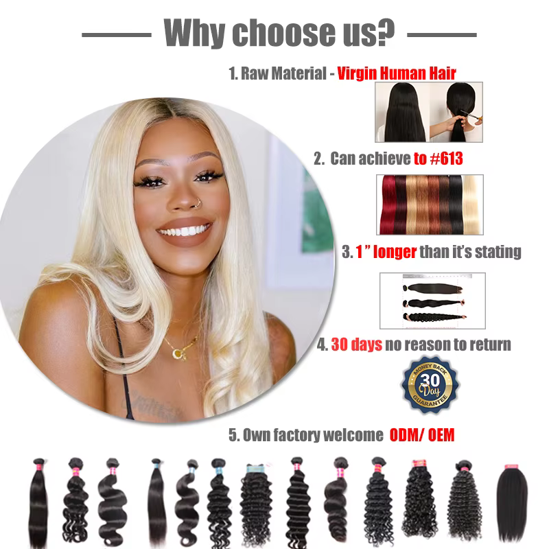 Ali Queen cheveux brésilien vague profonde brut vierge Extension de cheveux 3/4 pièces Lot 12 "- 30"