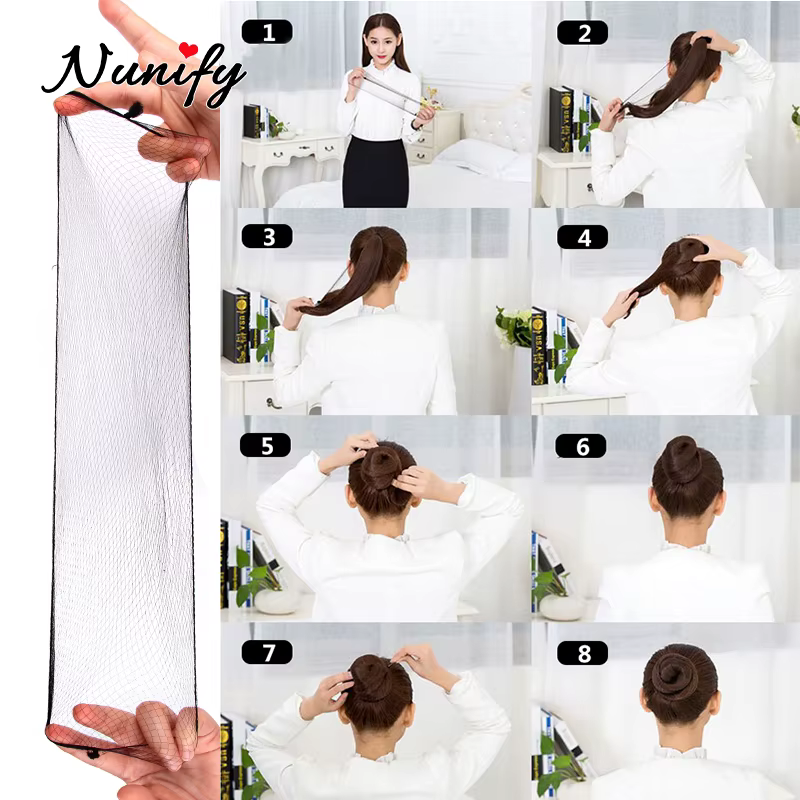 Nunify 5Mm filets à cheveux en Nylon Invisible jetable filet à cheveux Ballet danse Snoods filet chi