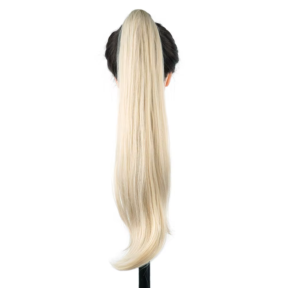 Soowee longue couche queue de cheval Extension de cheveux synthétiques Blonde queue de poney cheveux