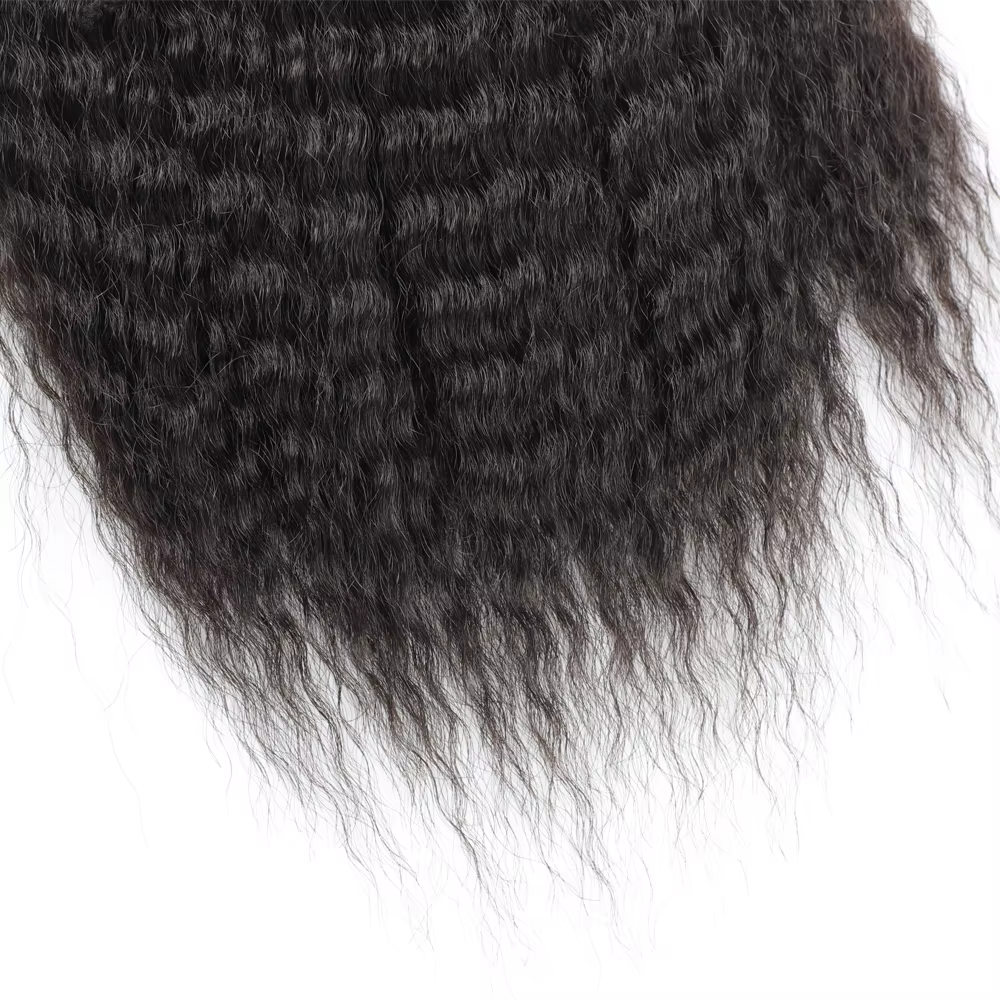 Faux cordon synthétique queue de cheval Extension de cheveux élastique pour les femmes crépus bouclé