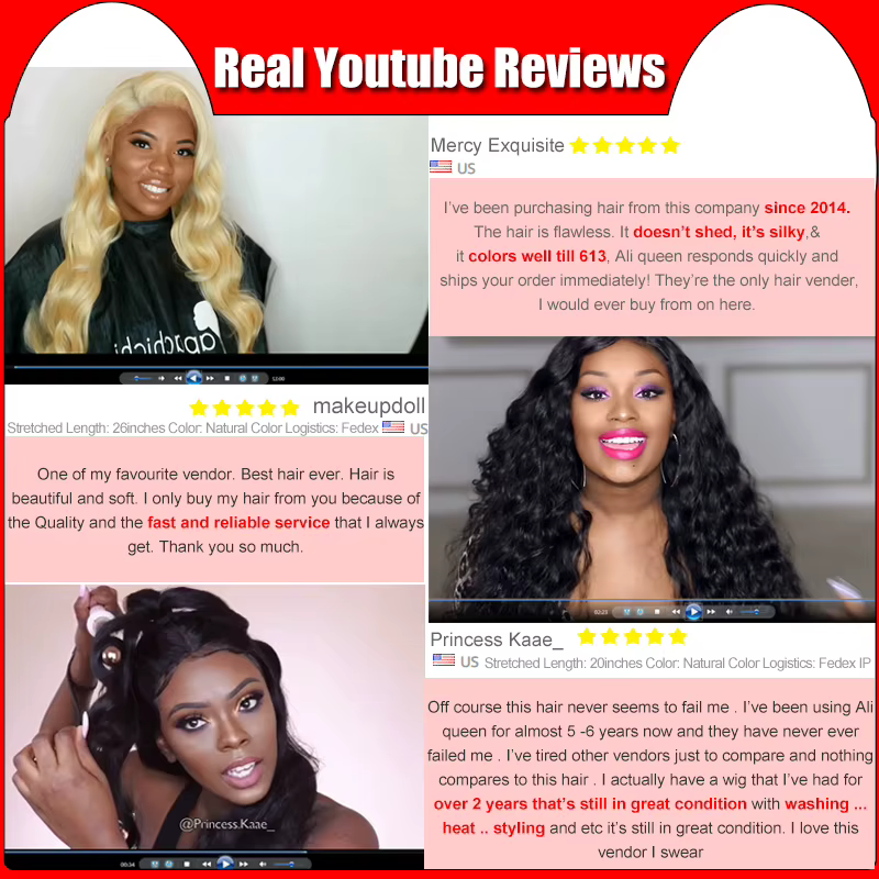 Tissage en lot brésilien naturel vierge brut 100%-ALI QUEEN HAIR, adt wave, 10 à 30 pouces, extensio