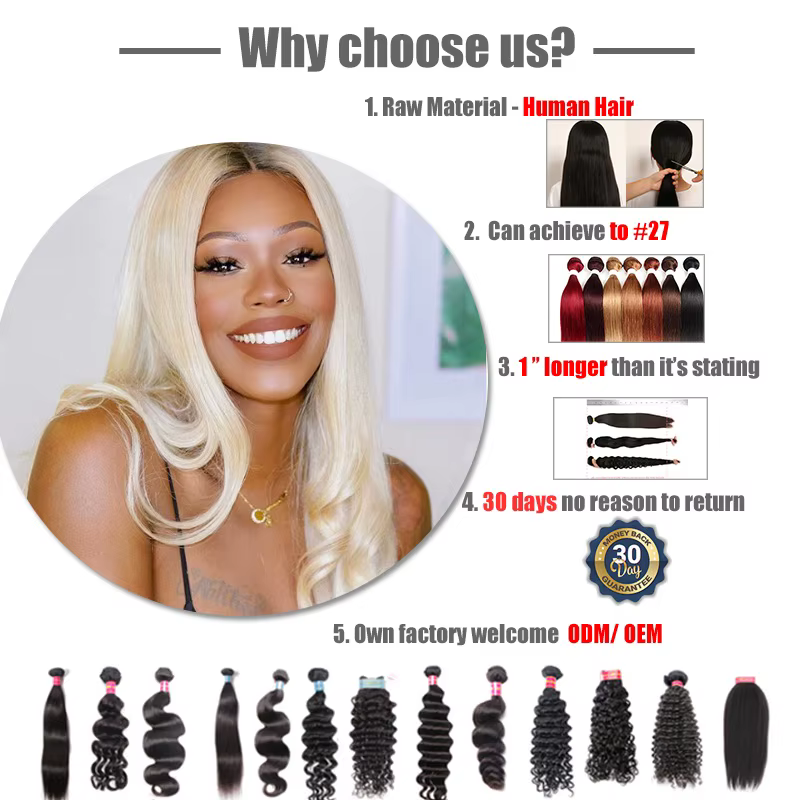 Tissage en lot brésilien naturel Body Wave, couleur naturelle, cheveux vierges crus, 8 à 34 pouces, 