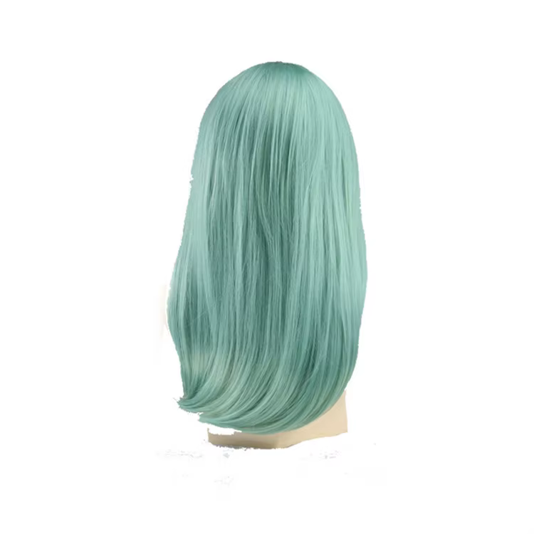Perruque femme perruques droites perruque de cheveux synthétiques avec frange femme Cosplay perruque