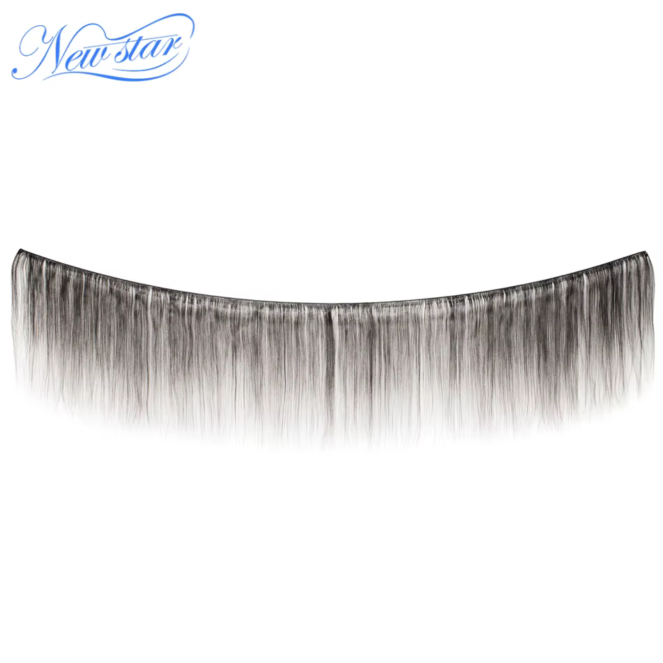 New Star-Bundles de trame de cheveux humains bruts non transformés, cheveux raides péruviens 11A, ti