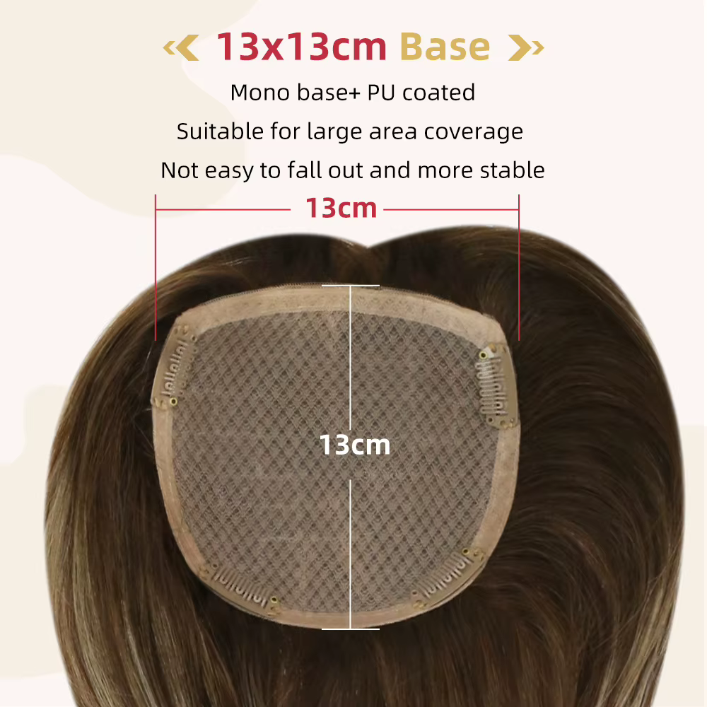 Moresoo cheveux humains droits Toppers Machine Remy cheveux pièce pince pour femmes Topper pour la b