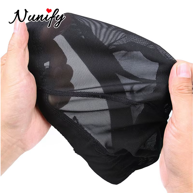 Nunify 1 pièces S M L vente en gros Spandex dôme casquette pour Bonnet Perruque noir filet à cheveux