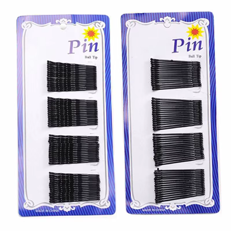 Épingles à cheveux noires invisibles pour femmes, 60, pièces/ensemble, barrettes, accessoires