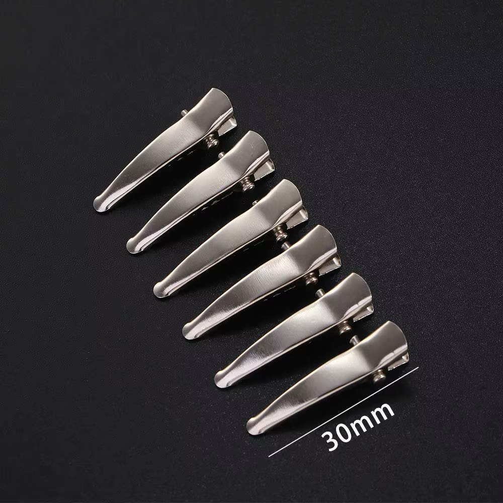 Épingle à cheveux alligator à une broche avec dents vierges, bijoux de réglage, base exécutive pour