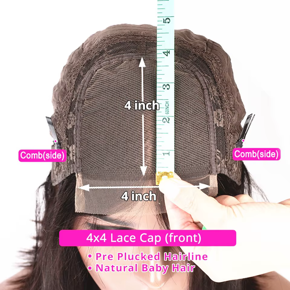 Perruque Full Lace Wig sans colle, cheveux naturels, Body Wave, brun foncé, doux, baby hair, HD, 5x5