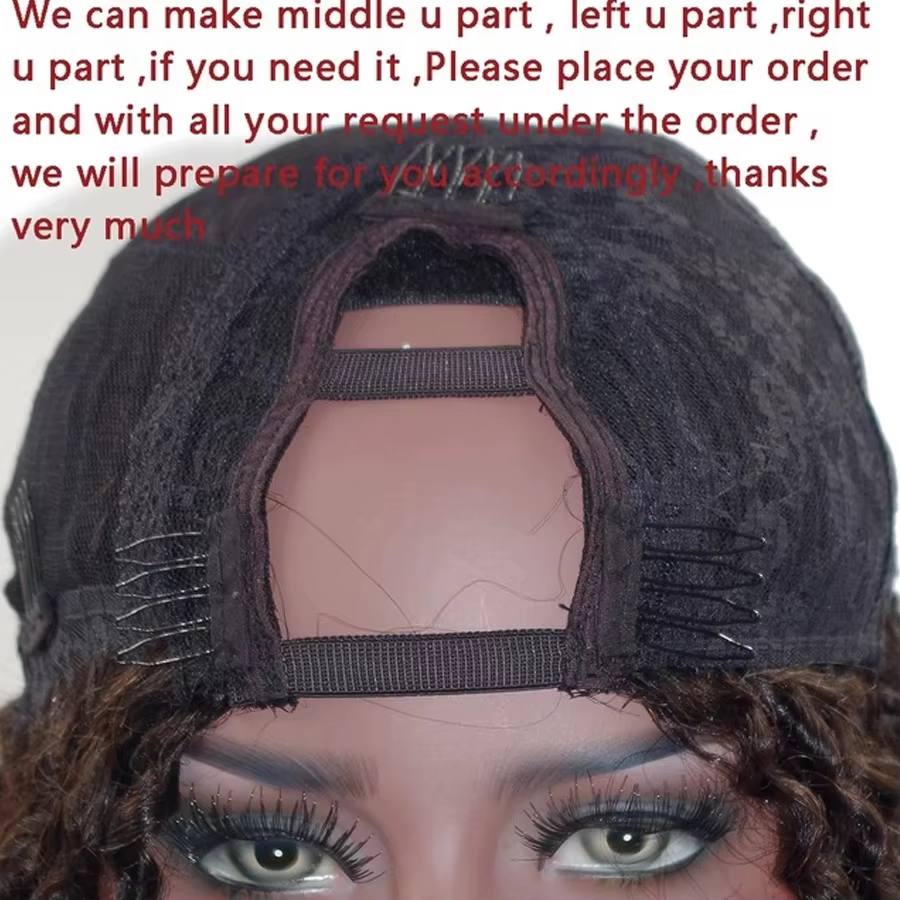 Perruques complètes en cheveux Remy pour femmes noires, perruques en U, balayage blond platine, tail