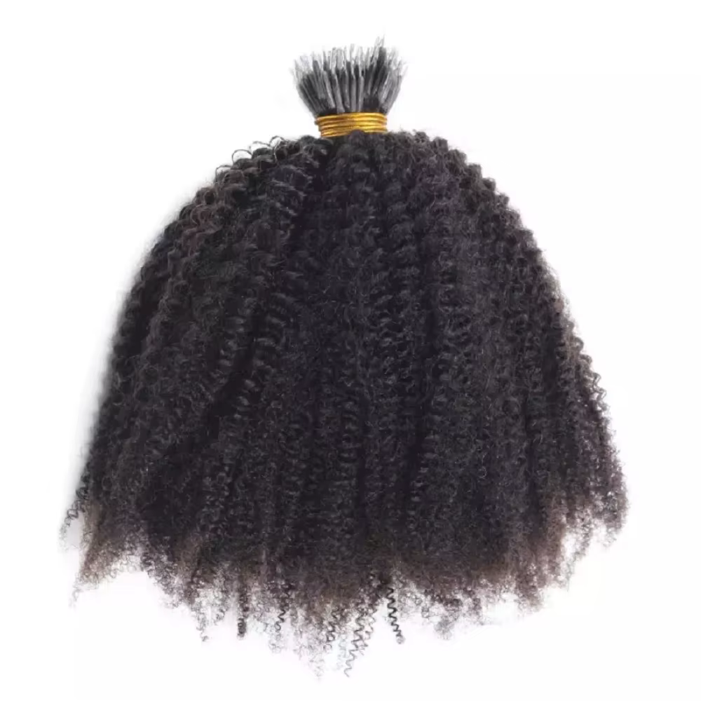 Micro NJosé Head I Tip-Extension de Cheveux Humains pour Femme, Microlinks, Afro, Kinky, Curly, Mong