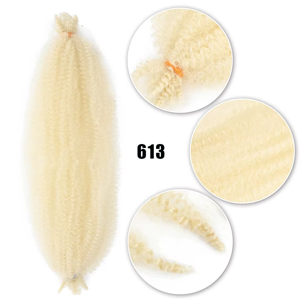 Extensions de cheveux afro crépus Marley pour tresses au crochet, cheveux torsadés afro rebondissant