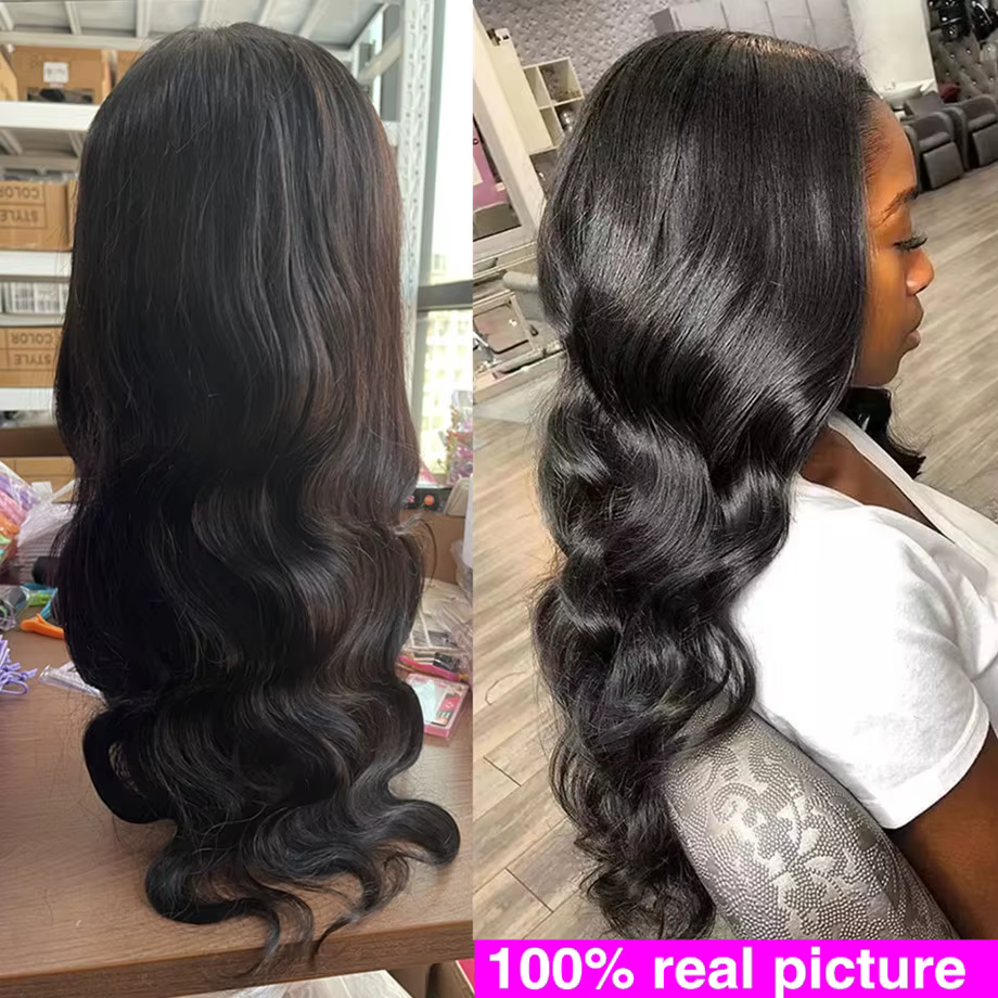 Perruque Lace Front Wig Body Wave brésilienne naturelle, cheveux humains, 13x4 13x6, 30 32 34 36 38 