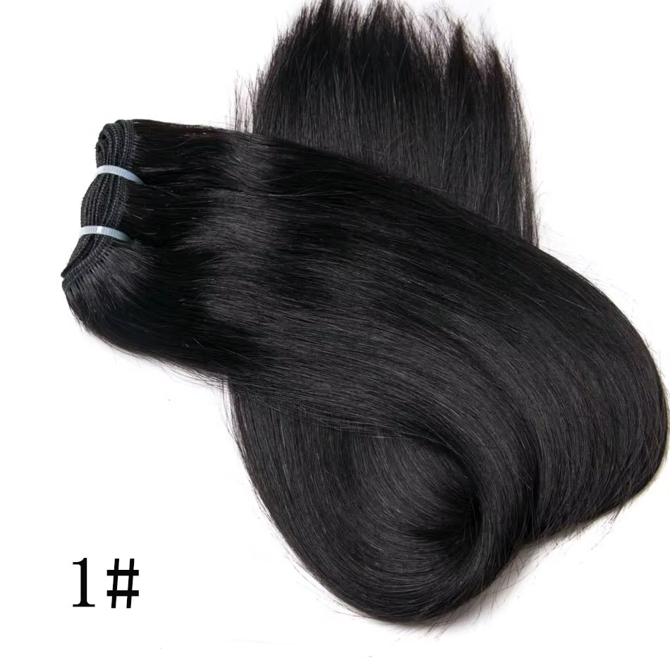 Trame de cheveux humains droite paquets européens Remy Extension de cheveux humains naturels 100g pe