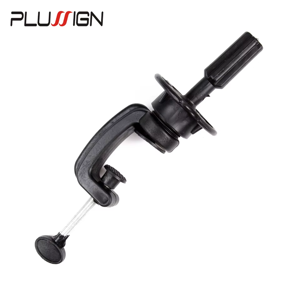 Modèle réglable Mannequin formation tête perruque support support bureau Table pince couleur noire 1