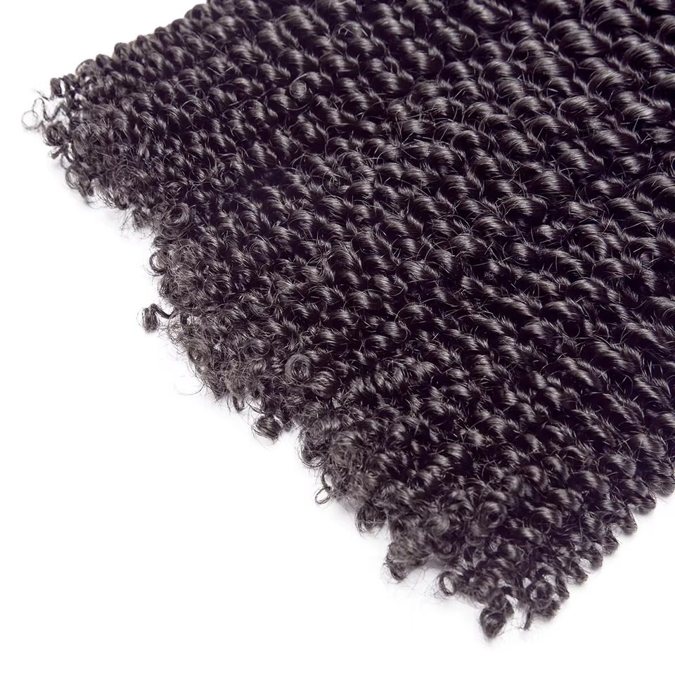 Vingin-Tissage de cheveux brésiliens bouclés afro crépus, vague d'eau, faisceaux de cheveux humains,