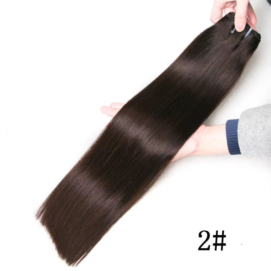 Tissage en lot naturel Remy européen 100% naturel, cheveux blonds, Double trame dessinée, Extension 