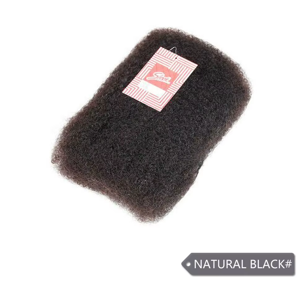 Extensions de cheveux humains Afro crépus en vrac QVR expédition locale américaine noir naturel/marr