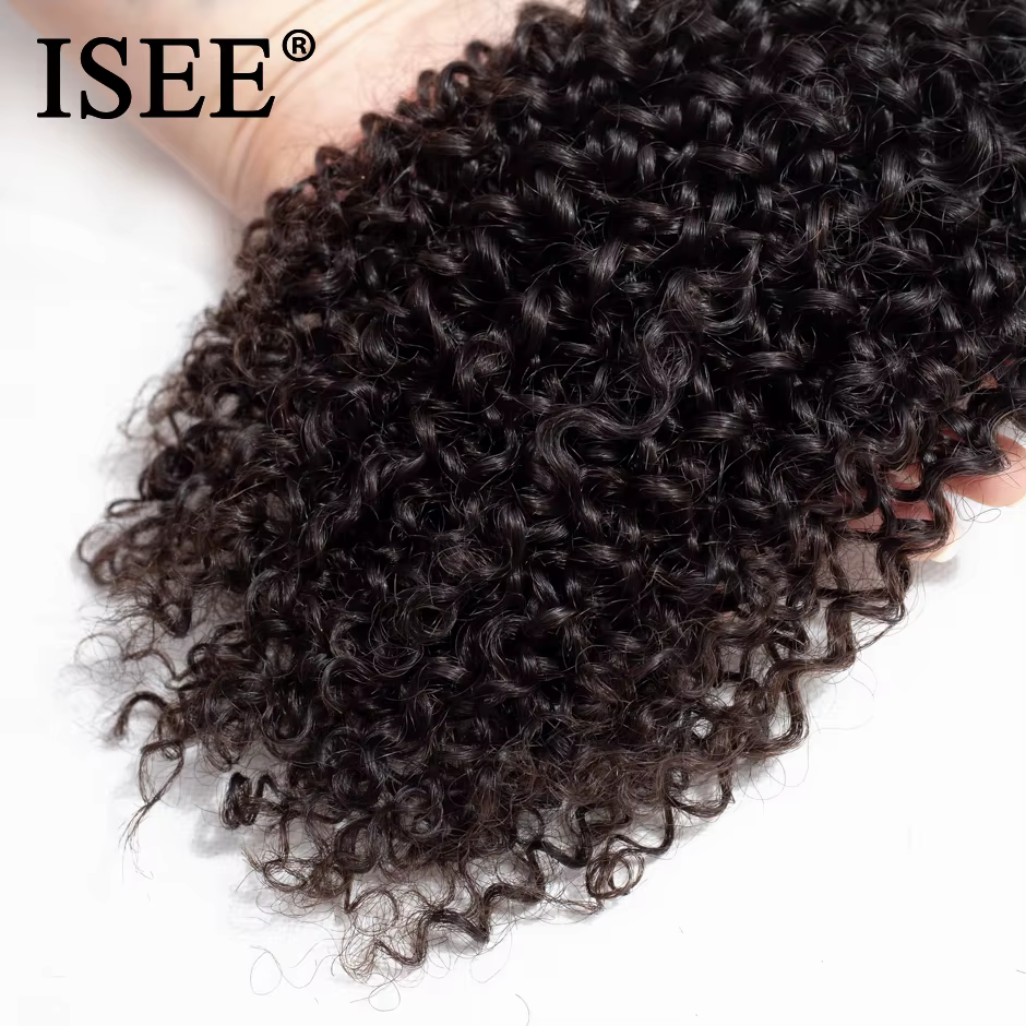Isee cheveux crépus bouclés mongols 1/3/4 paquets 100% tissage de cheveux humains non transformés vi