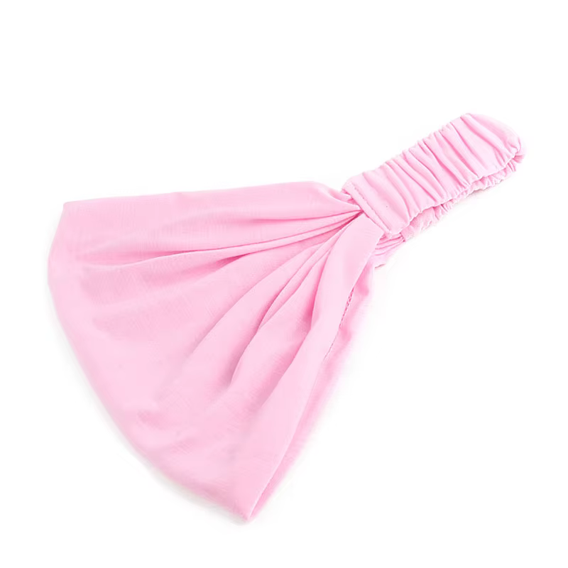 Nouveau été femmes solide coton bandeau élastique large doux filles sport Yoga noué bandeau course b