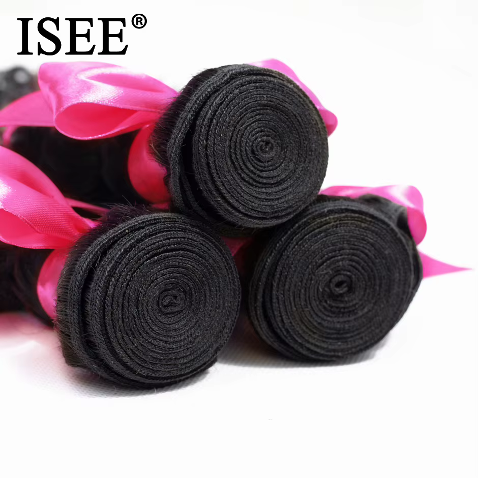 Isee cheveux crépus bouclés mongols 1/3/4 paquets 100% tissage de cheveux humains non transformés vi