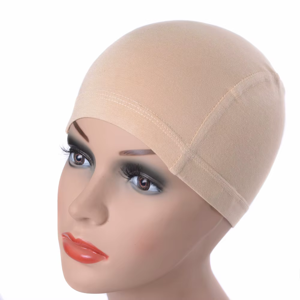 Bonnet de perruque en fibre de bambou pour femme, confortable et élastique, à porter sous les perruq