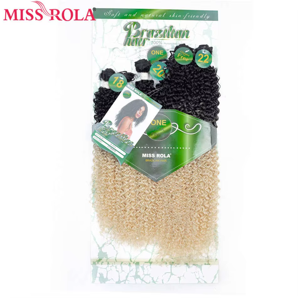 Miss Rola-Extensions de cheveux bouclés synthétiques, faisceaux de cheveux ombrés, tissages de cheve