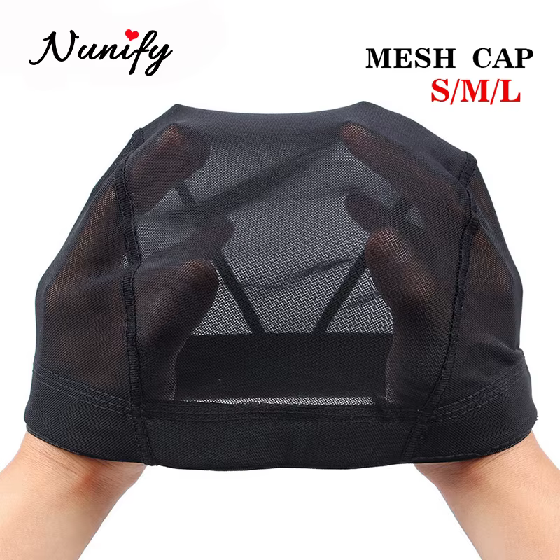 Nunify 1 pièces S M L vente en gros Spandex dôme casquette pour Bonnet Perruque noir filet à cheveux