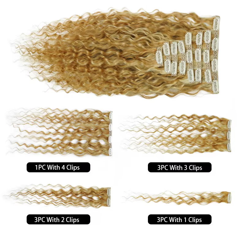 Veravicky-Extensions de Cheveux Naturels Bouclés à réinitialisation, Fabriqué à la Machine, Vrais Ch