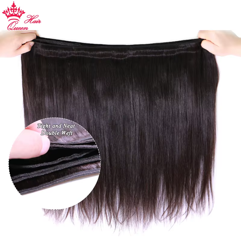Raw Hair Straight Bundles With HD Lace Closure 5x5 4x4 100% Human Hair Transparent Lace Queen Hair O