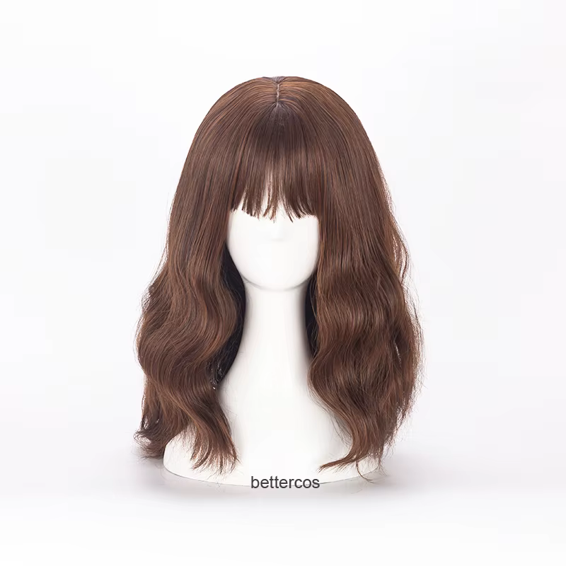 Hermione-Perruque Synthétique Bouclée et Ondulée, Cheveux Longs Brun, Bonnet, Jean Granger, Cosplay,