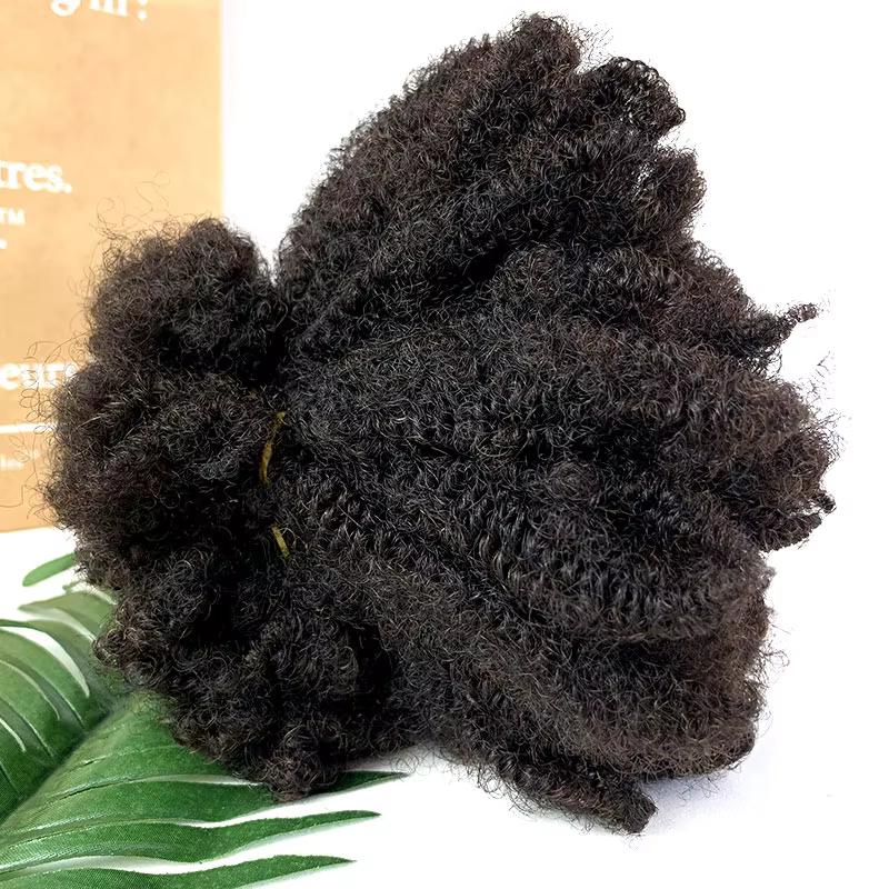 Extensions de cheveux Afro crépus bouclés, Microlocs, tressage humain, cheveux en vrac pour tresser,