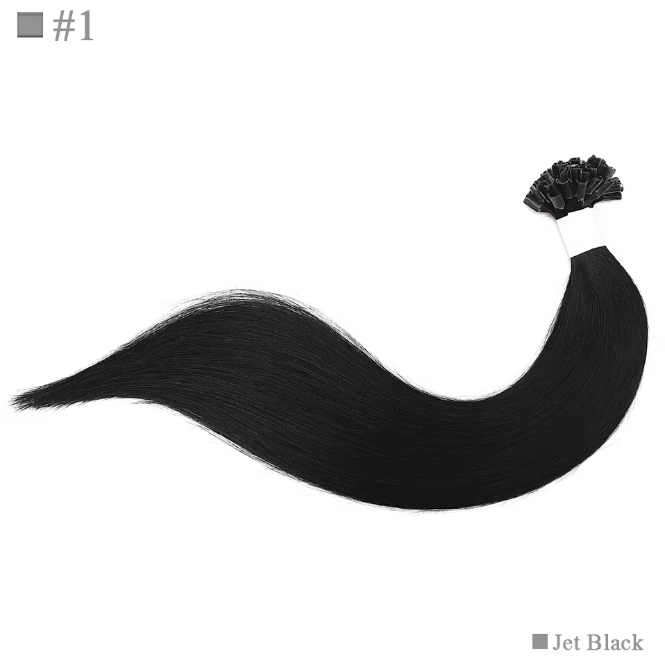 S-noilite-Extensions de Cheveux Humains Lisses, 1 Gumental U Tip 50g, Blond Naturel, Perles de Colle
