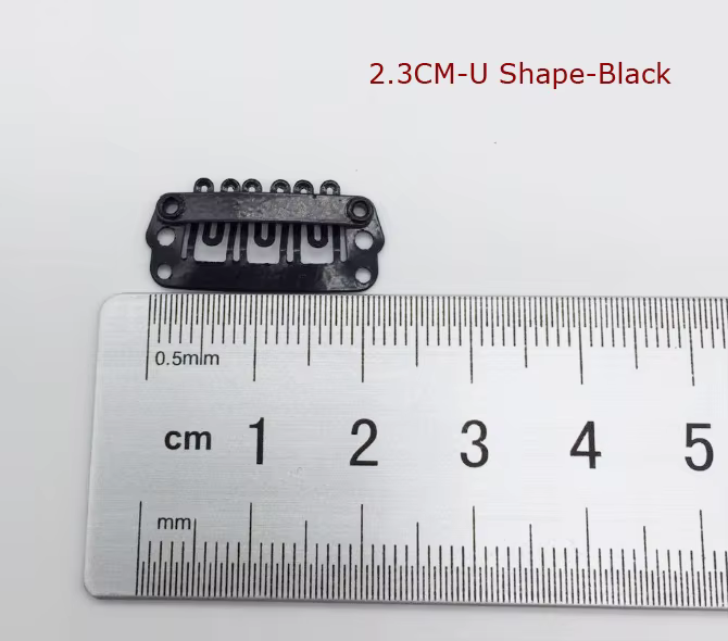50pcs 2.3cm-3.6cm couleur marron noir perruque Clips Snap Clip pour Extension de cheveux perruque tr