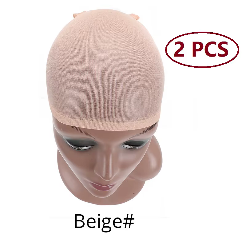 Nunify bonnets de perruque en filet de maille nue avec extrémité fermée pour perruques 2 pièces/paqu