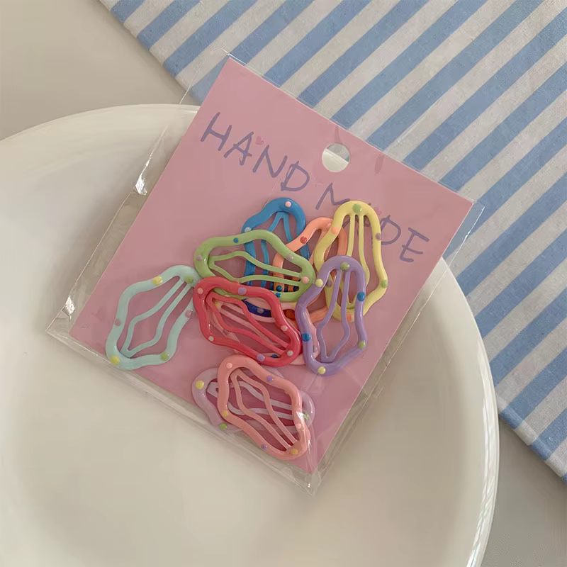 Mini pinces à cheveux colorées à pois, pinces à cheveux mignonnes à pois pour filles, pinces latéral