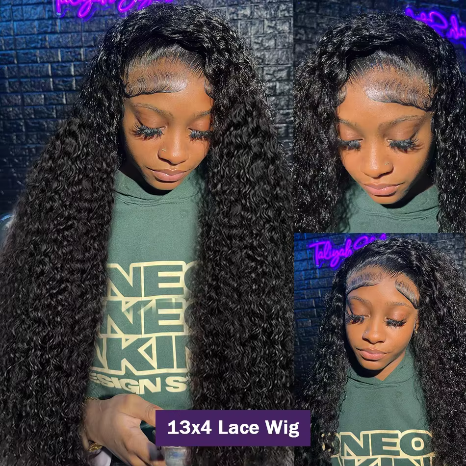 Perruques Lace Frontal HD Deep Wave 13x6 à 250% de densité, Cheveux Humains Brésiliens Ondulés Water