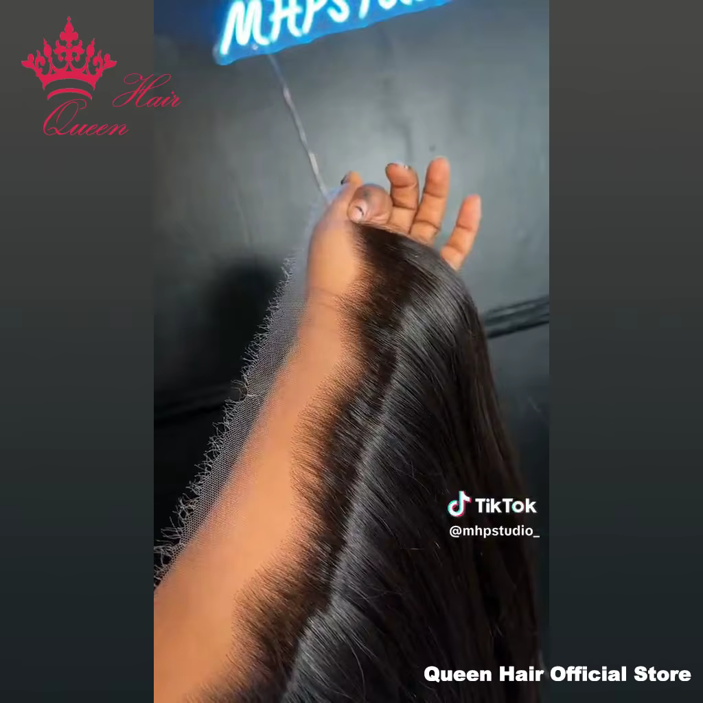 Queen Hair véritable HD Frontal/Closure uniquement en dentelle invisible effet peau fondue 13x6 13x4