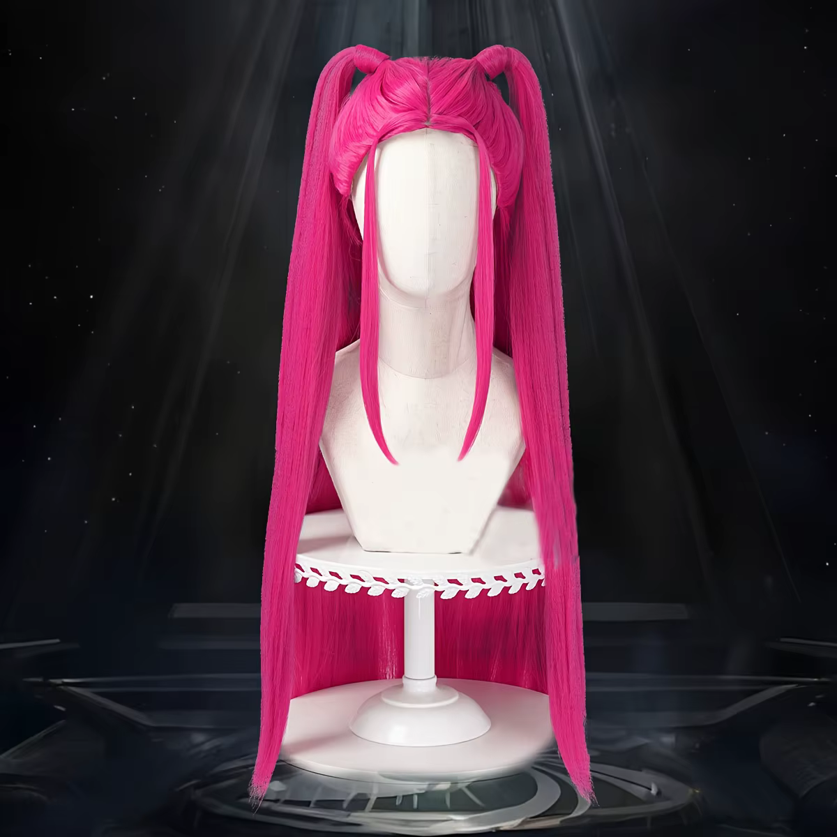 s K-Pop Mira perruque courte rose/cheveux synthétiques résistants à la chaleur/tresses et queue de c