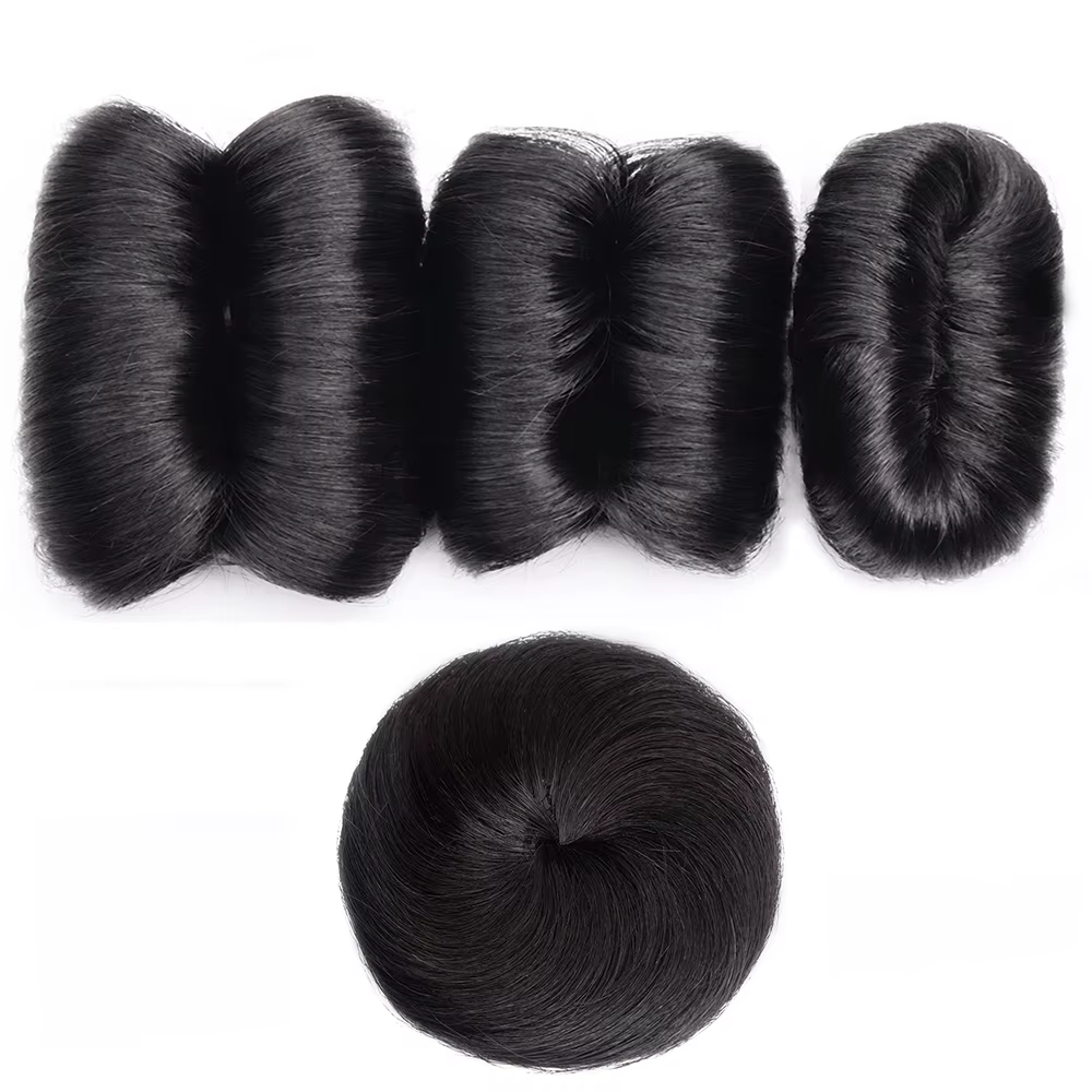 Tissage en lot brésilien naturel bouclé avec Closure circulaire, Extensions de cheveux courts, pour