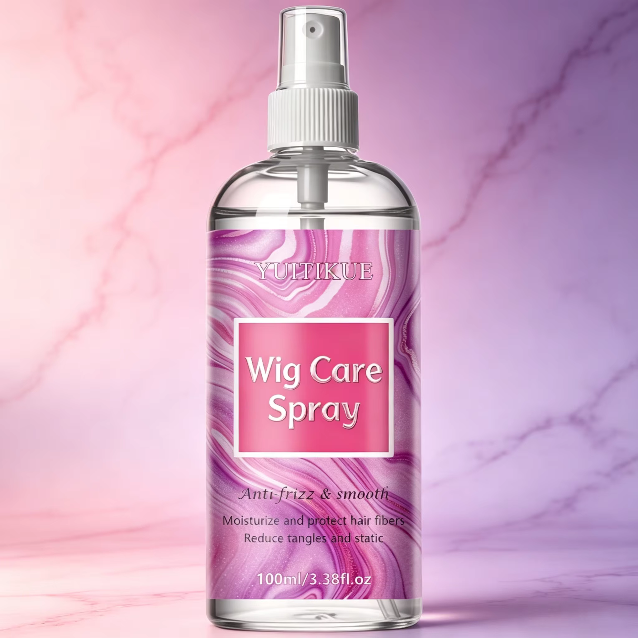 Spray démêlant pour perruque 100 ml, soin lissant antistatique hydratant, protège les extensions de