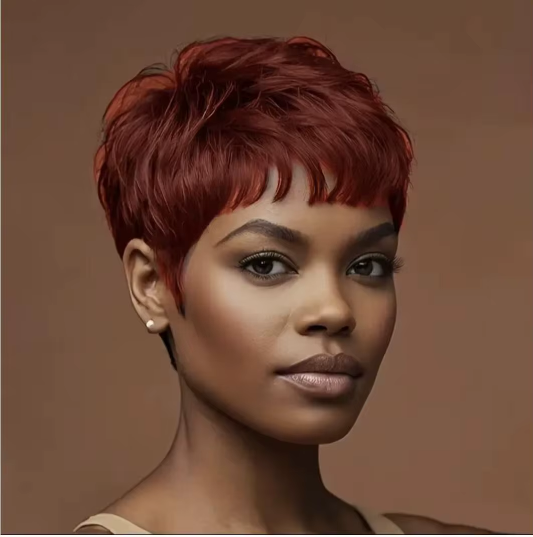 Perruque synthétique courte noire, coupe Pixie pour frange, perruque courte Fak pour femmes, perruqu
