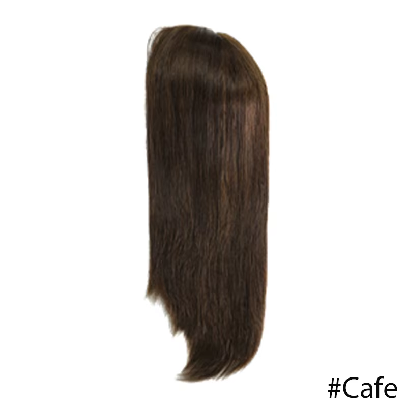 Perruque médicale Lace Front Wig suisse, cheveux humains longs et lisses, 100% cuticules chinoises a