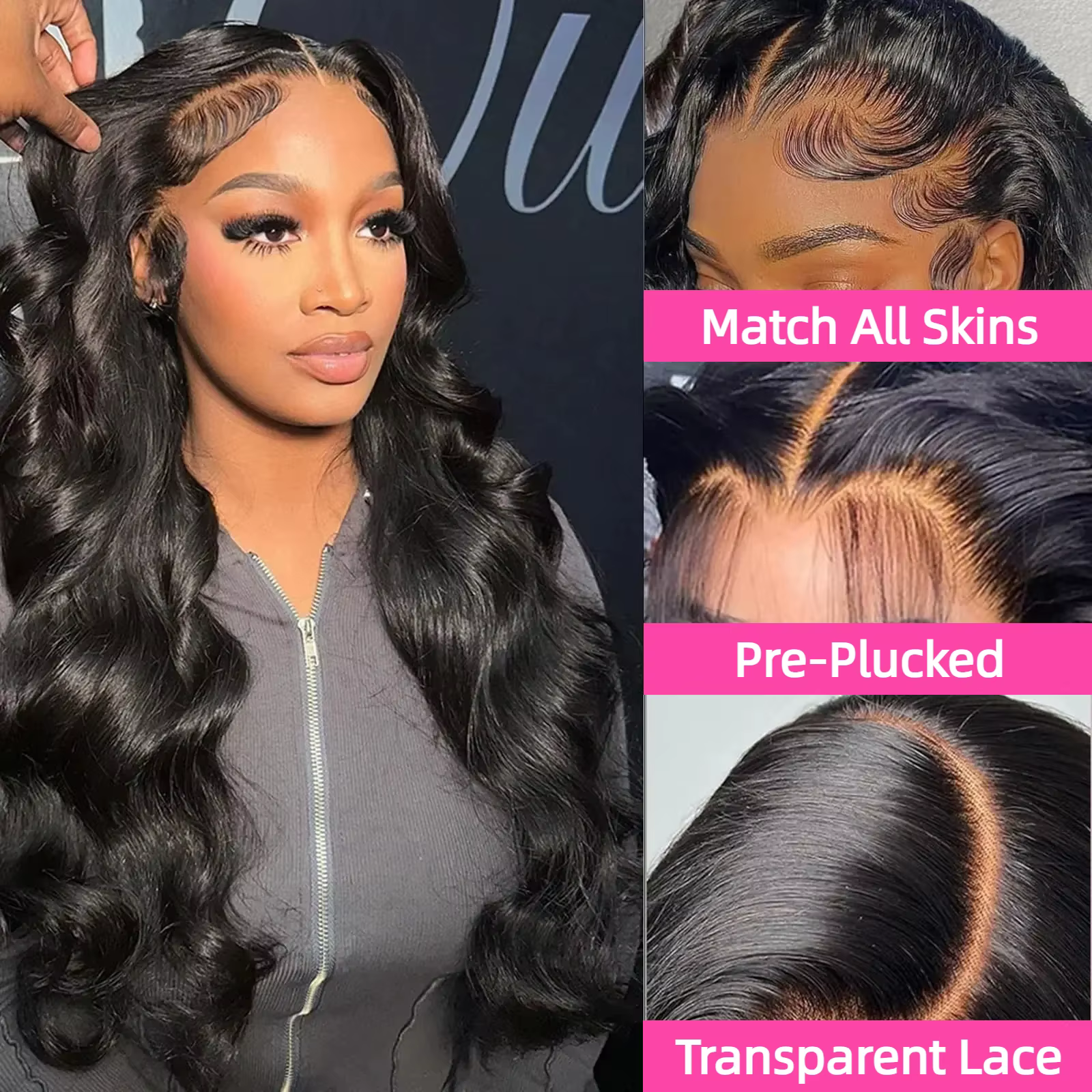 Perruque Lace Front Body Wave 30-36 pouces, densité 200, avec dentelle frontale 13x4 ou 13x6, en che